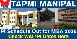 TAPMI Manipal PI Schedule Out for MBA Admission 2026